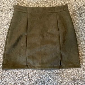 NWOT Faux Suede Miniskirt